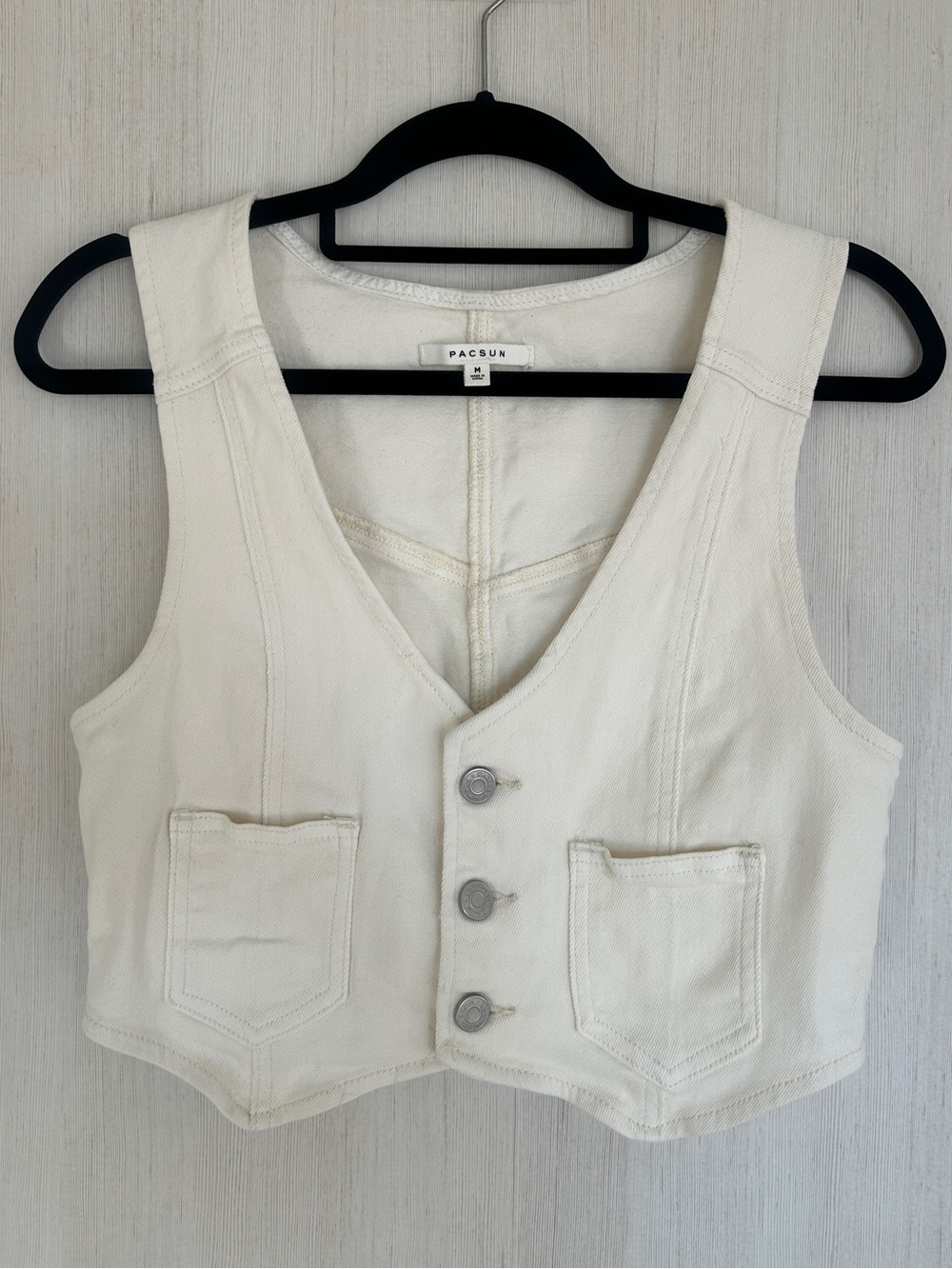 Pacsun Fitted Denim Vest Size Medium